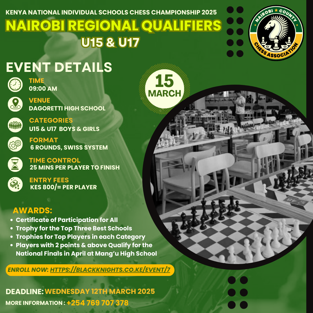 Nairobi Schools Youth Chess Championship 2025 Poster